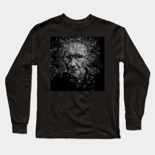 William S. Burroughs Typographical Portrait Long Sleeve T-Shirt